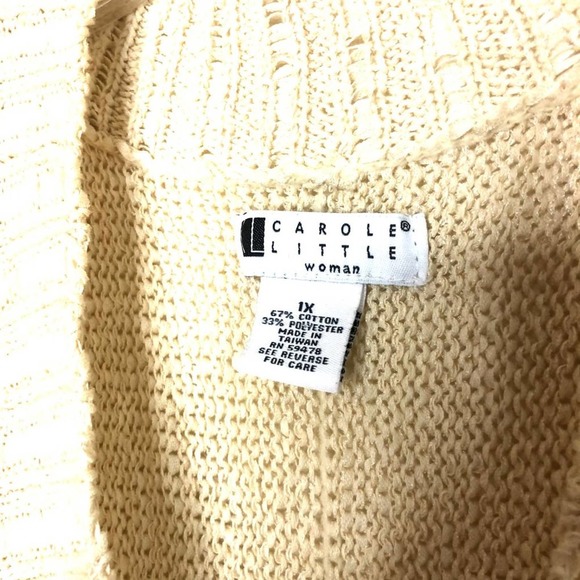 Carole Little Button Front Cardigan w/Ruffle Back - Picture 3 of 5